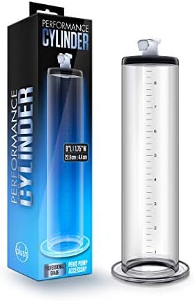 Blush Performance Acrylic Penis Pump Cylinder, 2.25 Inch X 9 Inch - Laser Etched Measurements - Accessory Upgrade Replacement For Nterchange Compatible Performance Collection Pump Systems