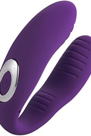 Rechargeable 12-Frequency U-Shaped Vibrator Wearing Vibrator Couple Sex G-Spot-Purple