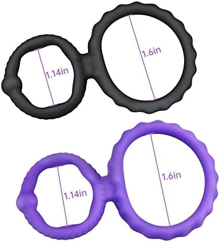 Silicone Penis Ring Set 2 In 1 Premium Stretchy Cock Ring For Erection Enhancing 2 Pcs Delay Control Sex Toy For Men - Image 3