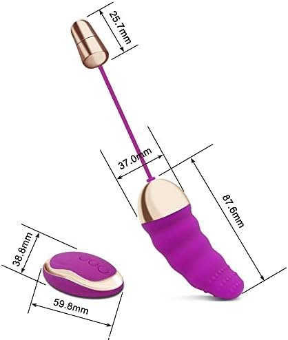 Remote Control Bullet Vibrator, Vibrating Love Egg Silicone Tongue Bullets Clitoral Nipple Stimulator, 10 Vibration Small Adult Sex Toy For Women & Couples(Purple) - Image 2