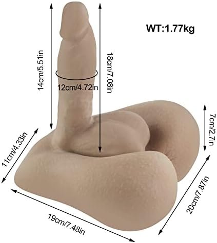 Small Dildo Sex Doll - Realistic Dildos For Adult Masturabation Toy,Mini Men'S Torso Big Penis For Women Pleasure Love Doll - 3.9 Lbs Light Brown 7.87 * 7.48 * 7.08 Inch… - Image 2