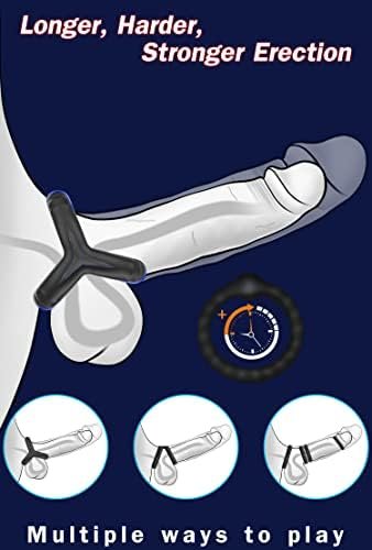 Silicone Penis Rings Set, Evyleen 6 Different Sizes Cock Rings For Erection Enhancing, Long Lasting Stronger Men Sex Toy, Strechy Medicial Safe Adult Sex Toys & Games Black - Image 2