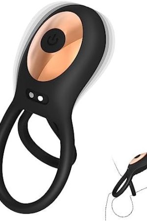 Vibrating Cock Ring,Rechargeable Penis Ring Vibrator With 10 Vibration Modes & Usb Rechargeable,Mens Vibrator,Silicone Male Sex Toy For Man For Men Couples (Black)