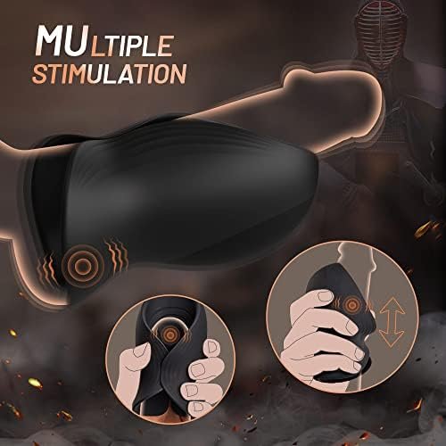Penis Training Vibrator With 12 Powerful Vibrations, Testicle Coverage & Multifunctional Male Vibrator For Male Masturbation, Ulovime Male Sex Toy For Penis Stimulation & Endurance Training Black - Image 3