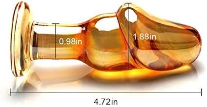Glass Anal Butt Plug Anal Dilator With Long Neck And Vivid Glans Adult Pleasure Wand Dildo Sex Toy For Men Women Masturbating (Big) - Image 2