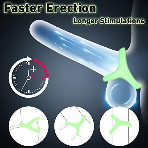 Luminous Penis Rings Cockrings - Vlatne 5Pcs Ultra Soft Silicone Cock Ring Set For Men Longer Lasting Erection, Adult Sex Toys For Men Couple Sexual Pleasure Enhancing - Image 2