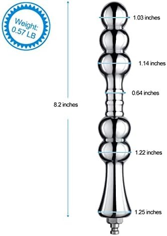 Hismith 8.02” Bead Dildo, Smooth Aluminium Anal Wand With Kliclok System For Sex Machines - Image 2