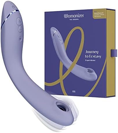 Womanizer Og G-Spot Vibrator - Clitoral G Spot Sucking Toy With 12 Intensity & 3 Vibration Levels - Curved & Flexible - G Spot Stimulator For Women & Couples - Vibrating Sex Toy - Lilac