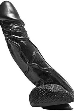 Sexflesh Big Black Bob Suction Cup Dildo, 11 Inch