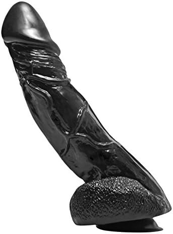 Sexflesh Big Black Bob Suction Cup Dildo, 11 Inch
