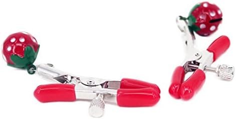 Eastern Delights Elite Sm Screw Breast Nipple Clamps Vice, Strawberry Style Bell