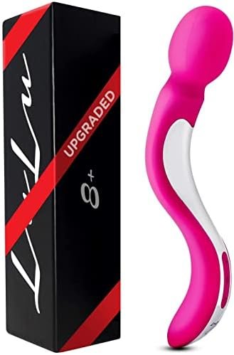 Lulu 8 Powerful Handheld Electric Back Massager For Women - Strong Personal Magic Massage For Sports Recovery, Muscle Aches, & Body Pain - 7 Patterns & 3 Speeds - Black