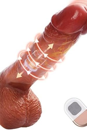 Adult Sex Toys For Womens Pleasure - Thrusting Vibrating Dildo Vibrator With Heating Function, Ultra Vivid Realistic Rose Dildos Silicone For Viginal Stimulator And Anal Fun, 9In