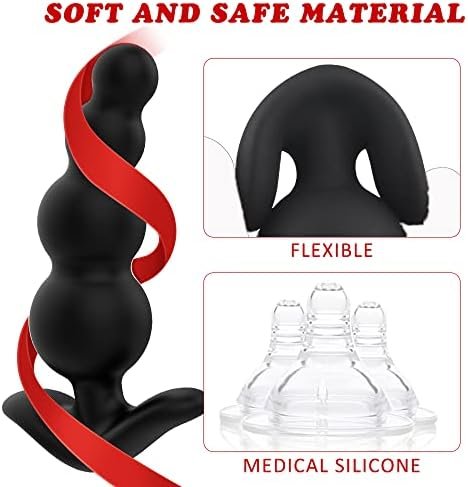 Silicone Anal Beads Butt Plugs, Anal Trainer With 3 Different Size,Anal Training Sets For Beginners Advanced Users,Pack Of 3 Prostate Sex Toys - Image 3