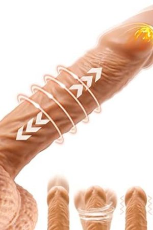 Realistic Thrusting G Spot Dildo Vibrator Adult Sex Toys For Women, 3 In 1 Lifelike Rotating Vibrating Dildos For Anal Stimulation, Strap On Thick Penis Dildo With Strong Suction Cup For Couples