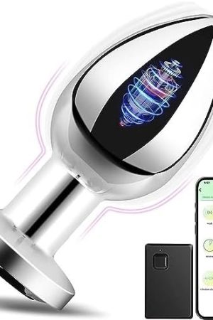 Anal Plug Sex Toys For Men Women Anal Toys Metal Vibrating Butt Plug Vibrator With 30Ft Remote Control 9 Modes, Vobjoy Prostate Massager Anal Adult Sensory Toys Male Anal Vibrator