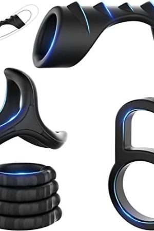 Silicone Penis Rings Set, Kushor 7 Pcs Ultra Soft Stretchy Men'S Cock Ring For Harder Longer Stronger Erection - Better Sex - Premium Adult Sex Toys & Games
