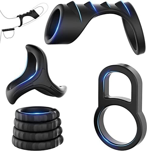 Silicone Penis Rings Set, Kushor 7 Pcs Ultra Soft Stretchy Men'S Cock Ring For Harder Longer Stronger Erection - Better Sex - Premium Adult Sex Toys & Games