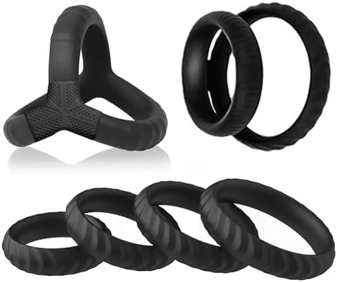 Silicone Ring Set Men'S Sex Toys,Ygojke 6 Different Sizes Of Penis Rings For Enhanced Erection, Long Lasting Stronger, Adult Sex Toys For Men Or Couples