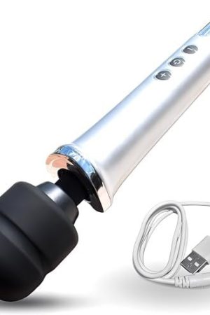 Handheld Wand Back Massager - Cordless & Rechargeable - Deep Tissue Personal Massager For Back Shoulder Muscle Stimulation & Therapeutic Relief With 10 Modes 5 Variable Speeds
