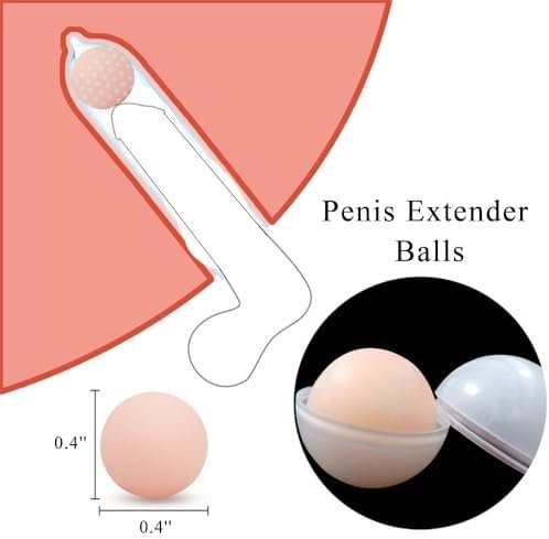 2 Pcs Reusable Silicone Penis Extender Beads For Male Penis Enlargement Condom Balls Adult Sex Toys Accessories Soft Flesh Cock Extension - Image 2