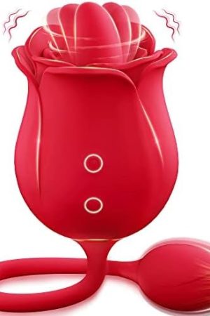 Shockfans Rose Sex Toys Vibrator Dildo - Adult Toys With 9 Tongue Licking & 9 Thrusting Vibrators, Women Sex Toy Dildos Rose Clitorial Stimulator G Spot Nipple Anal, Female Adult Sex Toys & Games