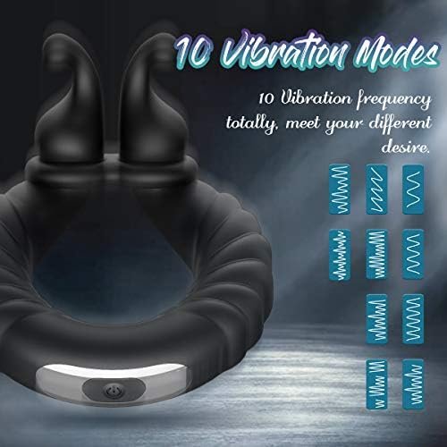 Male Sex Toys For Men Vibrator, Vibrating Cock Ring With Bullet Vibrator, Adjustable Penis Rings Vibrator Sex Toy, Cafatop Silicone Sex Ring With Lasting Stronger Vibrator, Adult Sex Toys For Couples - Image 2