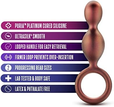 Anal Adventures Dujour Silicone Anal Plug Beads - Beaded Buttplug - Loop At Base For Easy Pull And Safety - Satin Smooth Texture Ultrasilk - Tapered Head - Sex Toy For Him Her Couples - Image 2