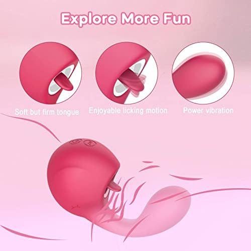 Clitoral Licking G Spot Vibrator For Clit And Vagina Stimulation, Rechargeable Dildo Tongue Vibrator With 3 Licking & 10 Vibration Modes, Adult Sex Toys For Women And Couples - Image 3