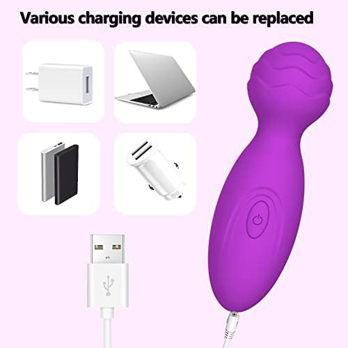 Personal Mini Massager, 10 Frequency Handheld Massager, Cordless Mini Muscle Tension Massager, Waterproof Massage Tool, Usb Charging (Purple) - Image 2
