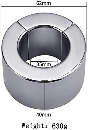 Vibrator Dildo For Women Vibrating Machine, Sex Toys For Women Vibrating Machine Pleasure Gifts Delay Ejaculation Stretcher-Testis Metal-Scrotum 1Pcs 630G Penis-Restraint Stainless-Steel Cock-Ring - Image 3