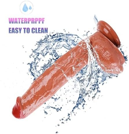 Amazbee 11.8 Inch Black Brown Realistic Dildo Like Skin Safe Material Large Silicone Anal Plug With Strong Suction Cup For Hands-Free Play Sex Toys For Adult Women Men Anal Trainer (Black) - Image 3