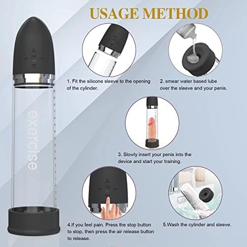Electric Penis Vacuum Pump, Ussato Rechargeable Automatic High-Vacuum Penis Enlargement Extend Pump With 5 Suction Intensities, Penis Enlarge Air Pressure Device For Stronger Bigger Erections - Image 2