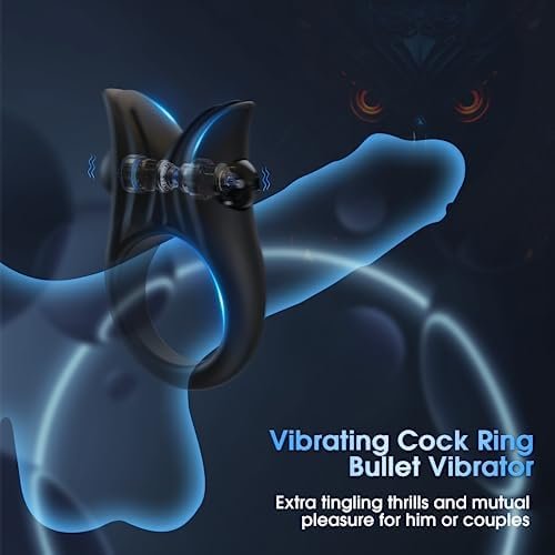 Penis Ring Male Sex Toys, 4 Sizes Vibrating Cock Ring Set Owl Design With Small Bullet Vibrator For Erection Enhancing, Soft Stretchy Mini Men Adult Sex Toy For Him Couples - Image 2