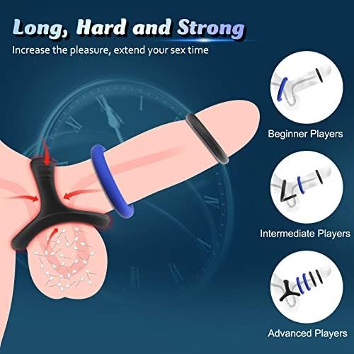 Penis Rings Set With 8 Different Size, Cock Rings For Erection Enhancing, Cook Rings For Men Erection Sex, Longer Lasting Stronger, Silicone Male Soft Stretchy Adult Sex Toys Games For Men Or Couples - Image 2