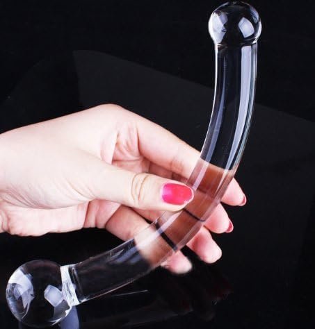 Loveria Crystal Glass Dildo Arched Prostate Massager G Spot Stimulator G-Spot Stimulation Sex Toy For Women With Free Wrist Strap - Image 3