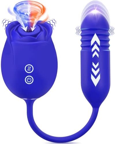 Rose Toy For Women With 18 Sucking Thrusting Dildo G Spot Vibrator Clitoral Stimulator, Rose Sex Sucker Adult Sex Toys Games For Woman Couples Pleasure