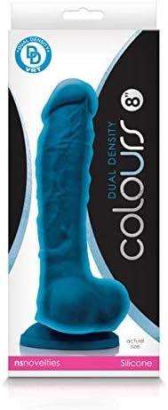 Ns Novelties Colours 8 Inch Dual Density Silicone Dildo (Blue) - Image 2