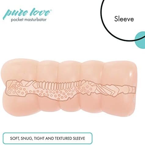 Pure Love Flexible Male Masturbator, Anal Textured Stroker, Artificial Anus, Beige Color, Adult Sex Toy - Image 3
