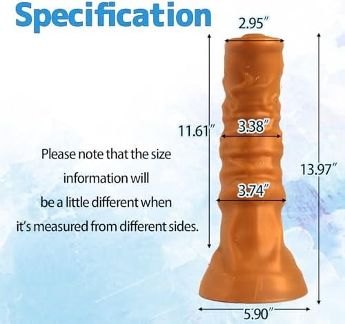 Tariss'S Silicone Anal Plug Soft Anal Dildo With Suction Cup Base Sex Toy For Anus Dilation For Men Women Couple Gold Xxxl 13.97 Inch - Image 3