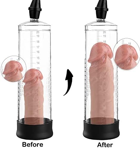 Penis Pump Extender Enlarger, Male Sex Toys Manual Penis Vacuum Pump Cock Sleeve Sexual Enhancer Adult Toys Training Device, Sex Toys For Men Couple Stronger Bigger Erection, With 3 Penis Ring - Image 2