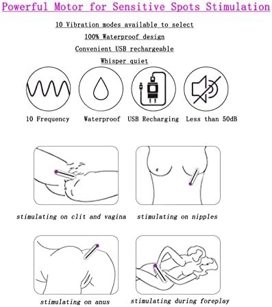 Leseox Mini Bullet Vibrator For Clitoris Vagina Nipple Precise Stimulations, Waterproof G-Spot Clitoral Bullet Massager 10 Vibration Modes, Rechargeable Adult Sex Toy For Women And Couples (Pack Of 2) - Image 3
