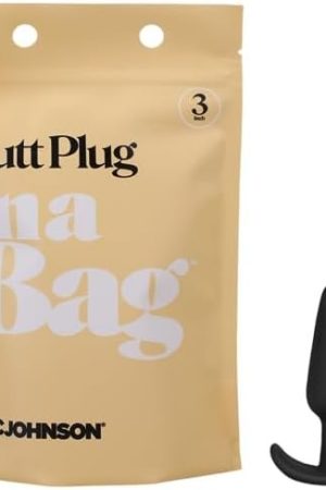 Doc Johnson โ Butt Plug In A Bag, 3 Inch Adult Toy Tapered Tip For Easy Insertion, Warms To Body Temperature, Easy To Use, Body Safe Silicone, Odorless, Phthalate Free (Black)