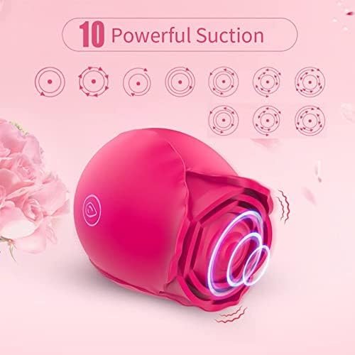 Rose Sex Toys For Women – Upgraded Rose Sex Stimulator For Women With 10 Thrusting Dildo G Spot Vibrator Clitoral Stimulator, Rose Adult Sex Toys Games For Woman Couples Pleasure Tm-11 - Image 3