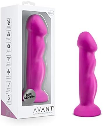 Blush Avant Suko Silicone 8 Inch Dual Density Dildo, Suction Cup Harness Compatible, Sex Toy For Adults, Violet