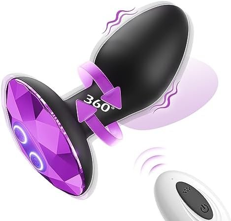 Anal Plug Adult Sex Toy With 10 Rotating & Vibration Settings, Couple Sex Toys Anal Vibrator, Vibrating Butt Plug Sex Toys For Men Female Sex Toys Prostate Massager, Adult Sex Toys & Games