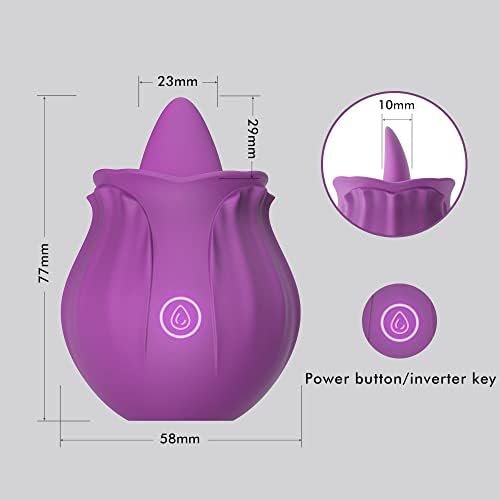Rose Toy, Rose Sex Stimulator For Women Adult Sex Toys For Woman With 10 Tongue Licking & Vibrating Modes, G Spot Rose Vibrator Couples Womens Sex Toys For Women'S Sex Nipples Clitoral Stimulation - Image 3