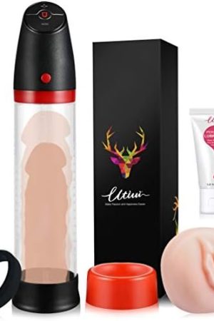 Penis Vacuum Pump,Utimi Electronic Male Enhancement Penis Growth Pump Sex Toys With 4 Suction Intensities For Stronger Bigger Erections,Water Based Lube Included
