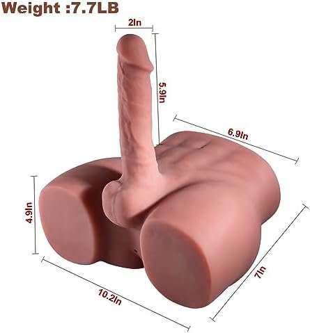 Brown Male Sex Doll With Flexible Dildo,Realistic Thick Dildo For Women Men Gay Couple,10.2X7.1 Inch,7.7Lb - Image 2
