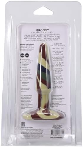 Doc Johnson A-Play - Groovy - Silicone Anal Plug - 4 Inch (0.75 Inches Wide), Camouflage - Image 3
